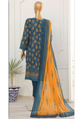 HZ Asasa Embroidered Digital Printed Lawn Collection'25 D-08